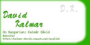 david kalmar business card